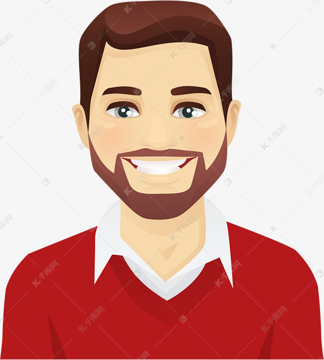 红色卡通男人