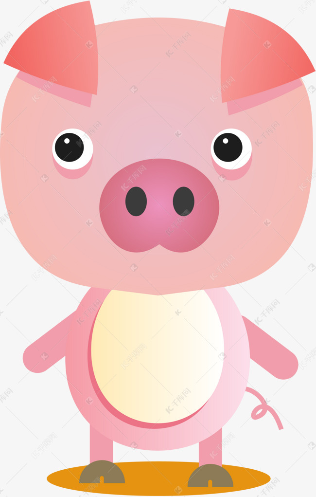 粉色卡通小猪的素材免抠粉色小猪卡通动物装饰图案简约动物猪头可爱