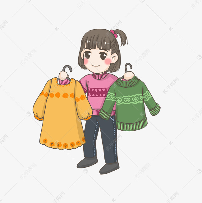 新年选新衣服png