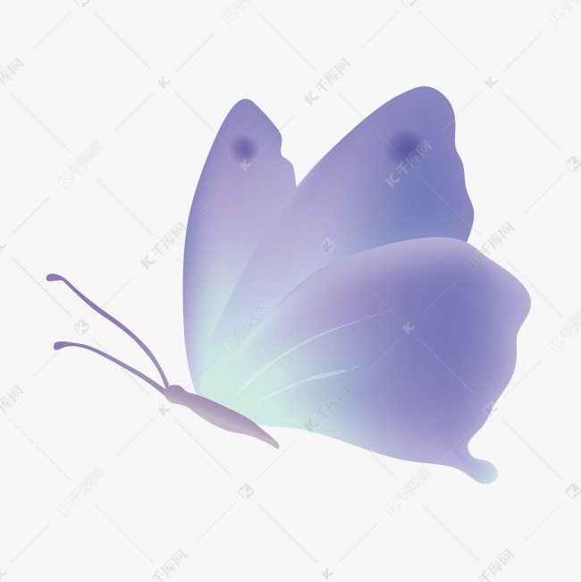 紫色科幻的小蝴蝶
