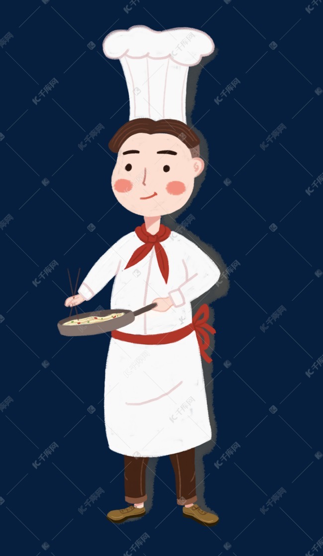 职业主题之厨师卡通插画