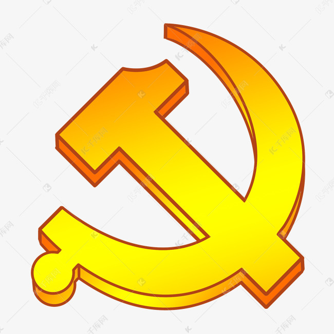 党徽卡通手绘矢量图