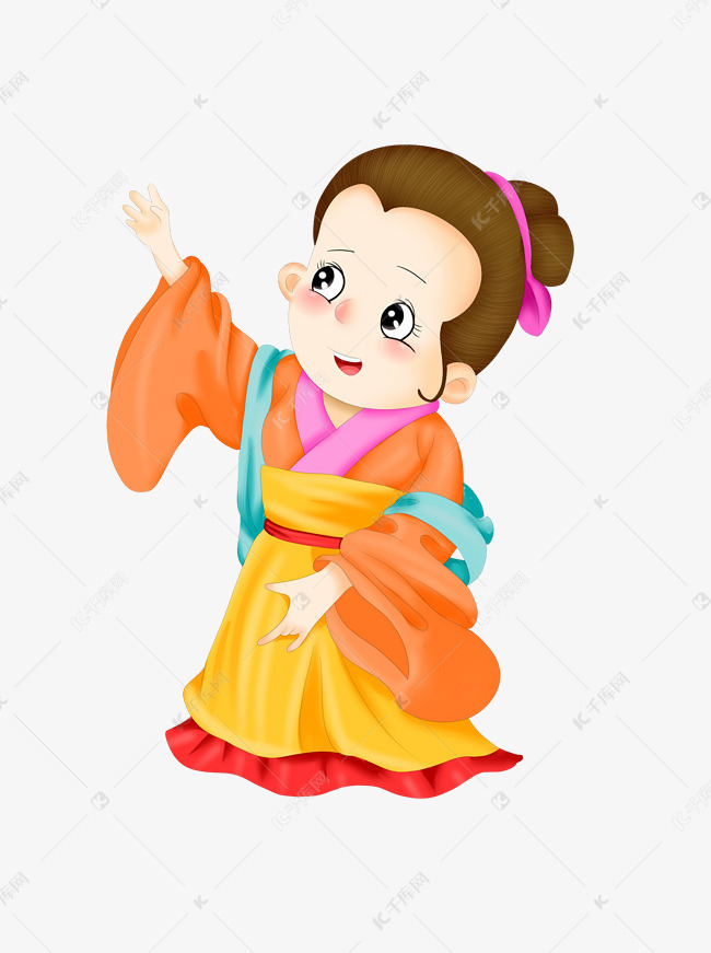卡通可爱古代贵妃设计