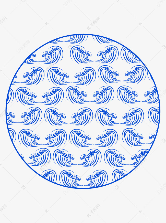 海浪浪花浪纹底纹ai矢量素材
