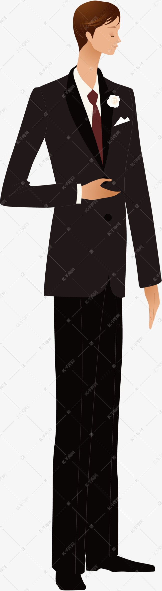 动漫礼服的素材免抠男士礼服男士正装男礼服礼服正装动漫