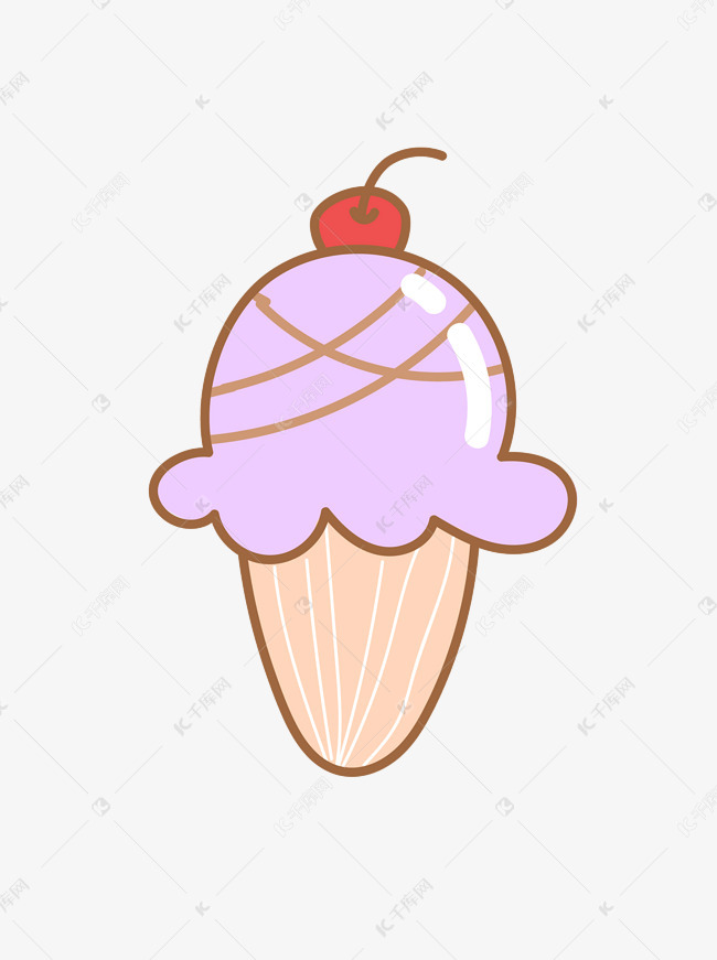 卡通可爱彩色矢量冰激凌食物元素