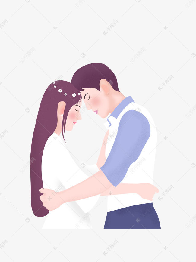 情人节相互抱着的情侣