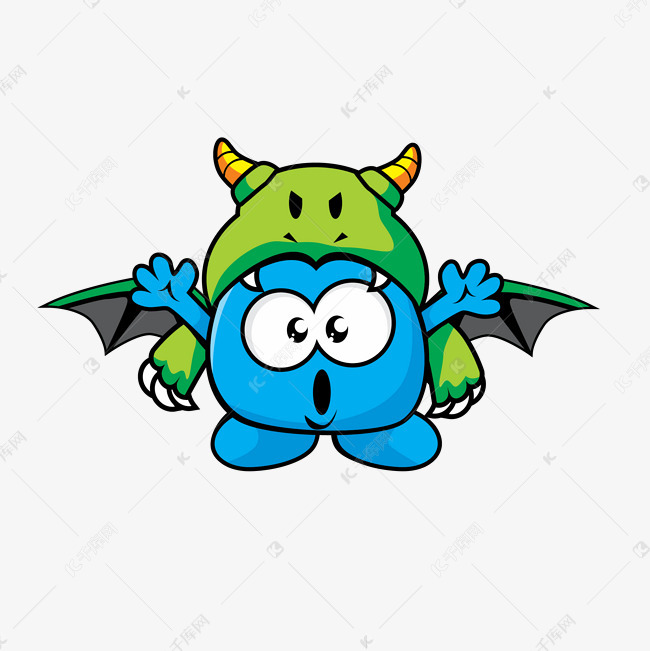 万圣节插画手绘小恶魔