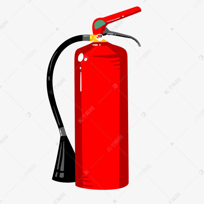 手绘安全造型灭火器