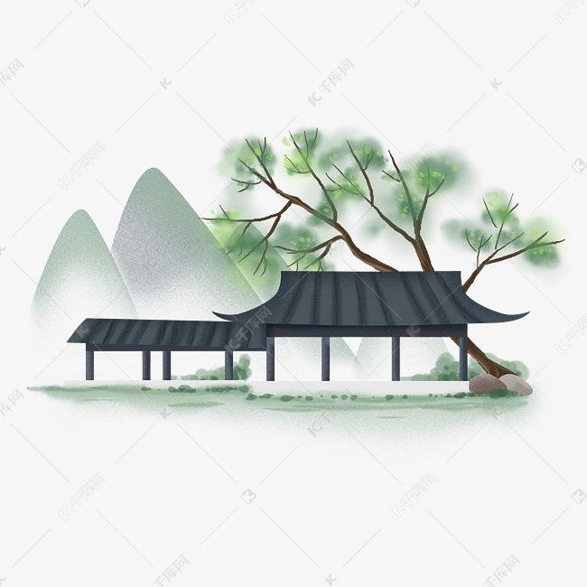 中国风古风建筑亭子