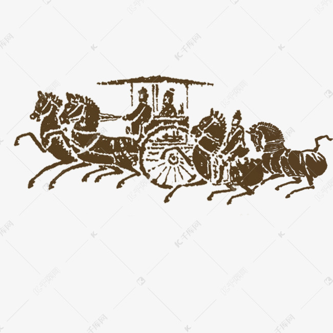 中国古代的素材免抠古代中国君王君王驾车古代马车古代车马