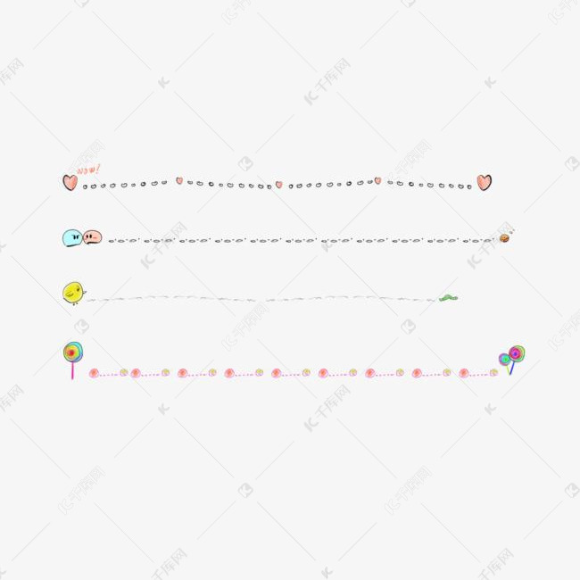 卡通手绘分割线