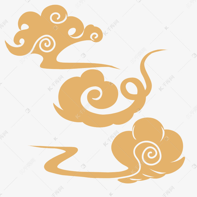 云彩云朵云纹金色古典中国风