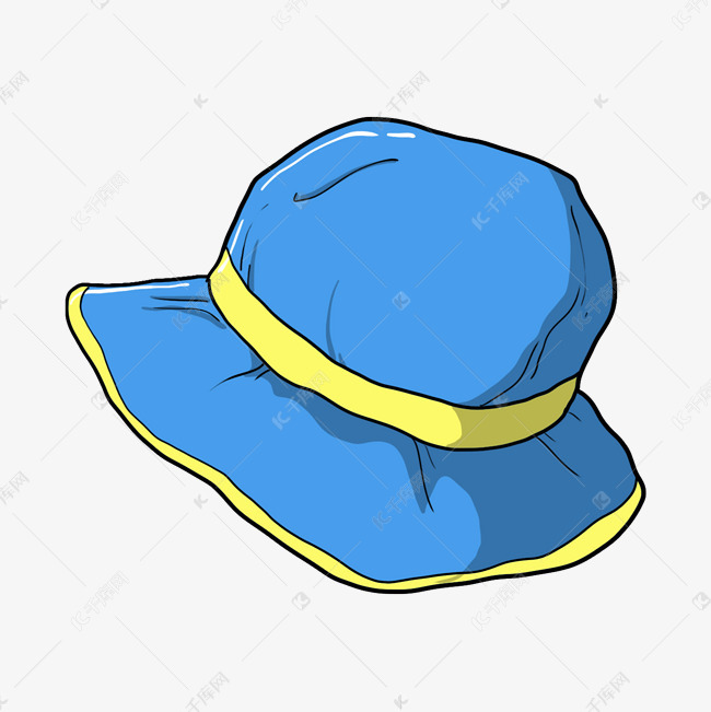蓝色时尚旅游防晒帽
