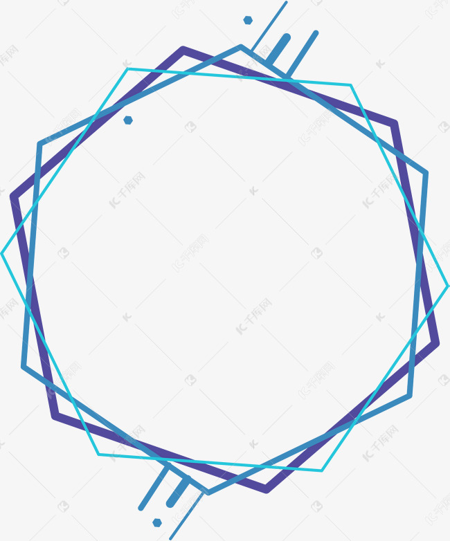 时尚几何形状边框装饰图案的素材免抠边框样式几何边框边框线条边框