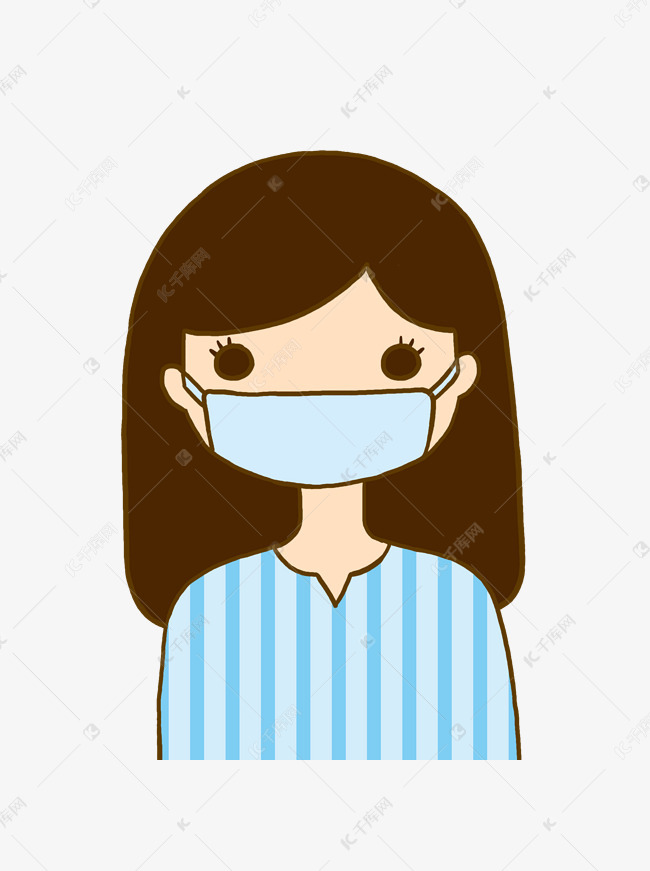 可爱卡通穿病号服的小女孩医疗病