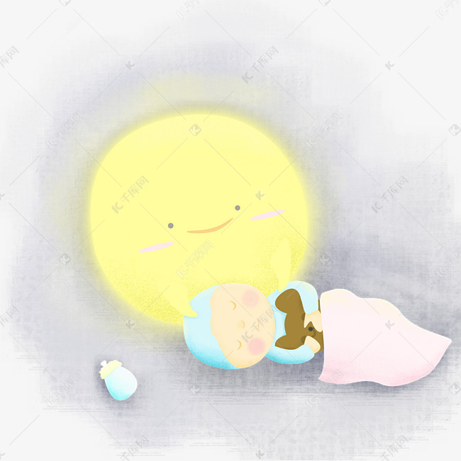 一幅可爱卡通睡眠图