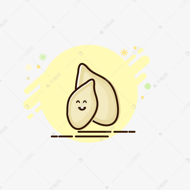 暖色调夏日南瓜子坚果图案坚果