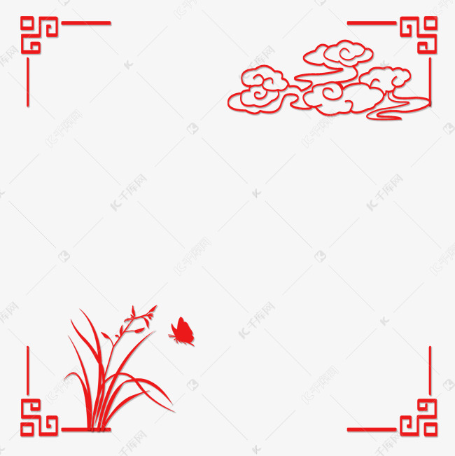 中国风古典风格扁平风格边框素材