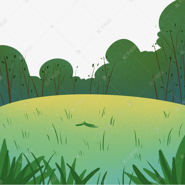 绿色植物草地元素