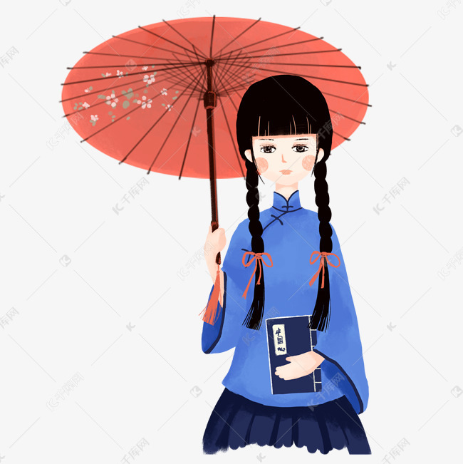 打伞的小女孩免抠图素材图片免费下载-千库网