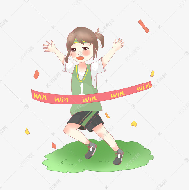 跑步健身的小女孩