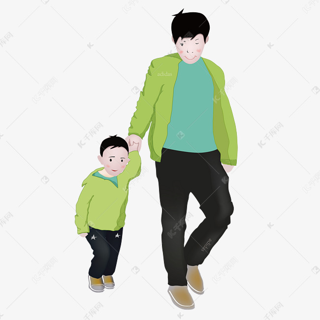 父亲节卡通素描png