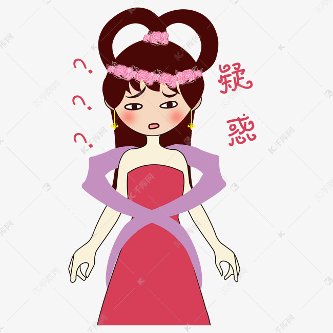 意见表达中秋元素疑惑卡通表情表情手绘网络嫦娥包与图片