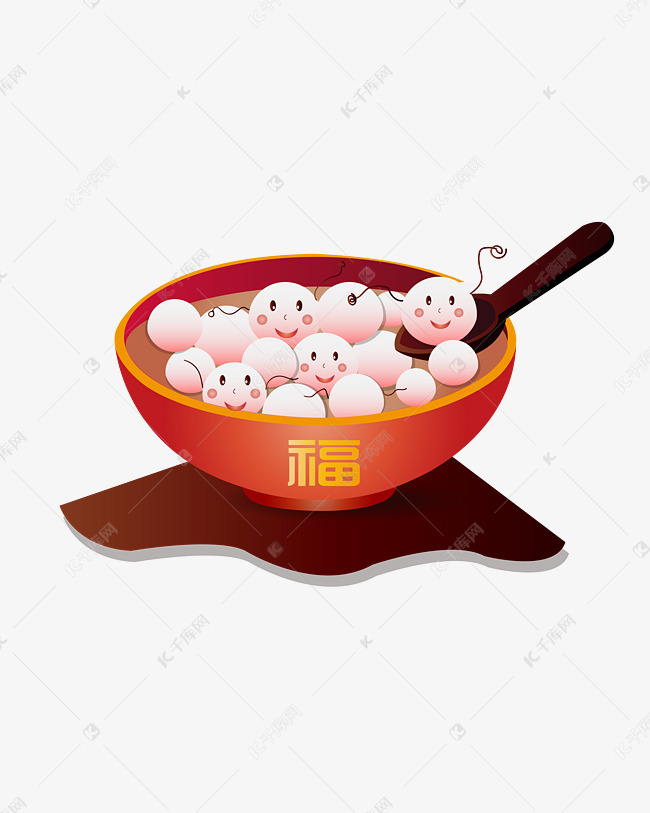 矢量手绘卡通汤圆素材图片免费下载-千库网