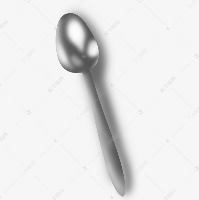 立体金属质感浅色勺子