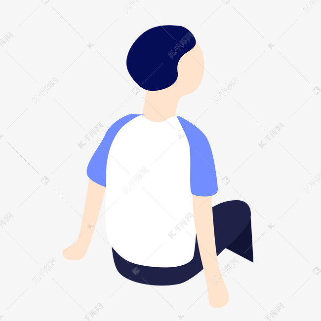 小男孩背影