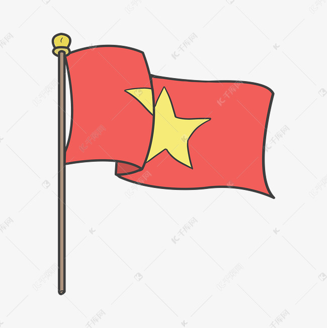 越南国旗的卡通画