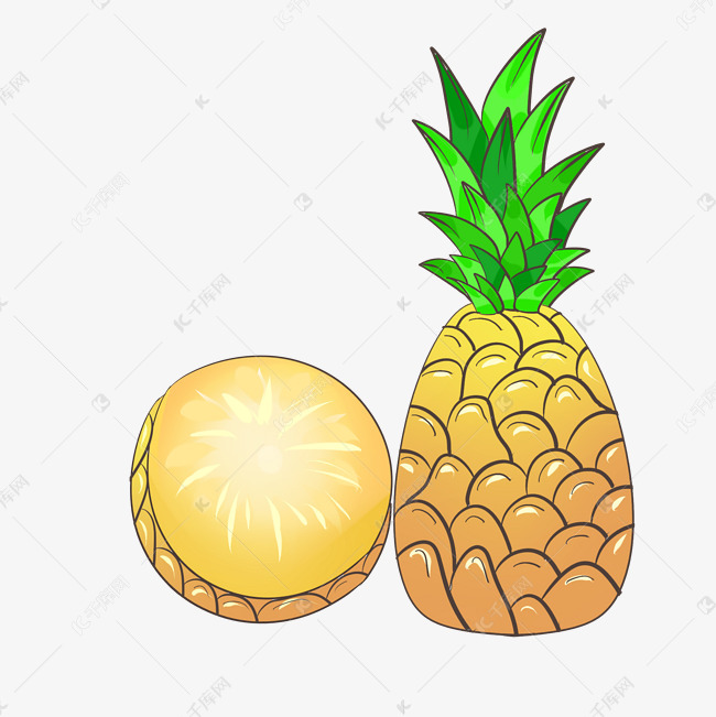 水果菠萝卡通插画