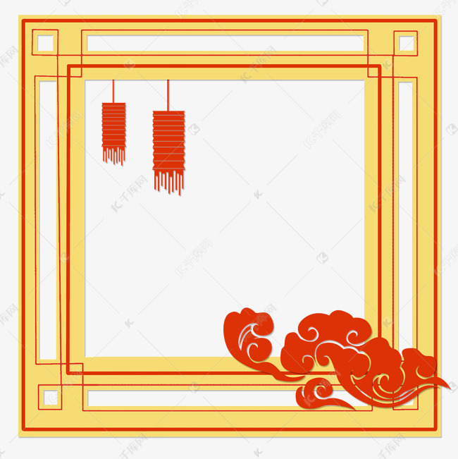 中国风古典风格扁平风格边框素材