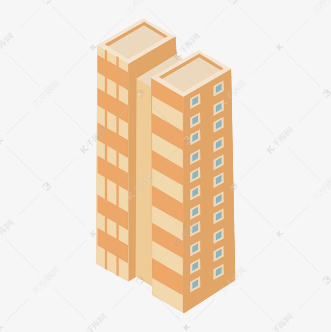 卡通高楼建筑