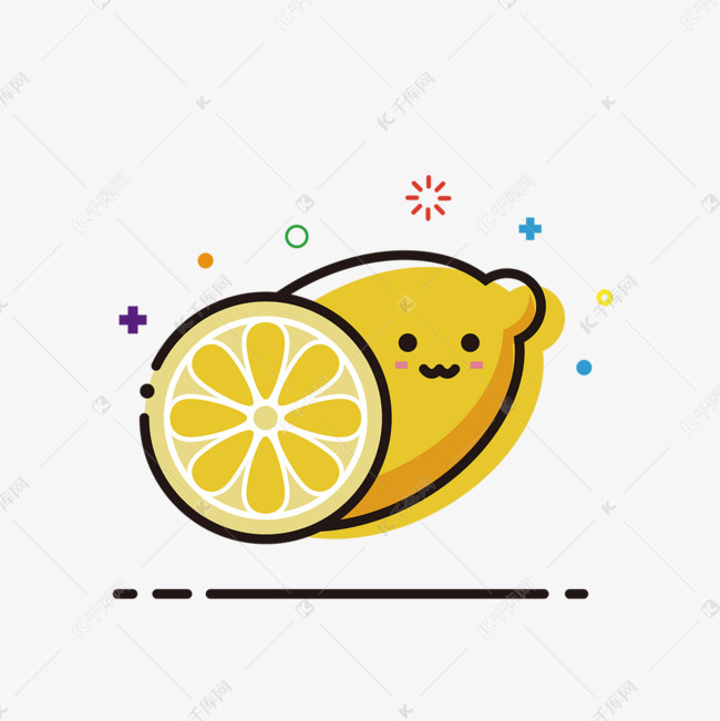 柠檬水果mbe卡通可爱的夏季热