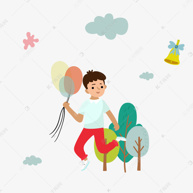 手绘快乐童年素材