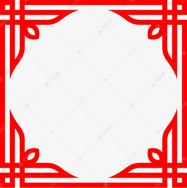 剪纸海报边框