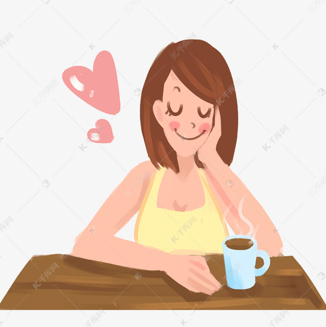 女神节卡通插画知性少女