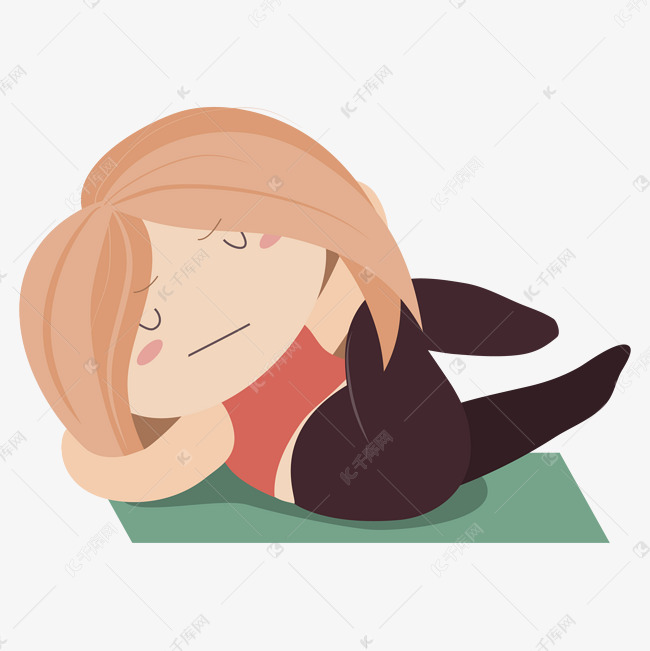 女生女生运动蹬腿减肥六一妆容卡通图片