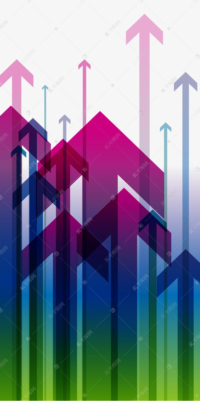 方向指示箭头渐变矢量图