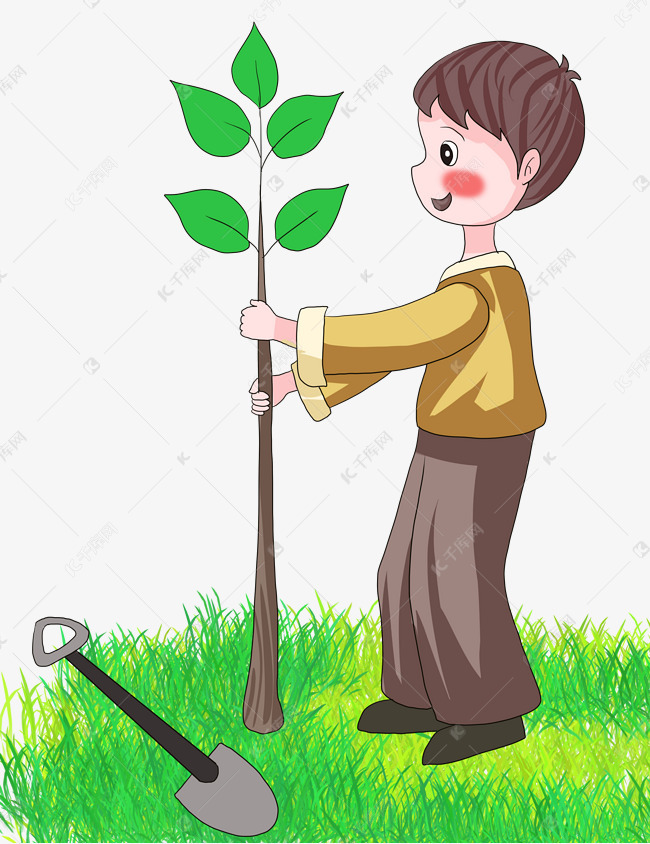 植树节植树挖坑