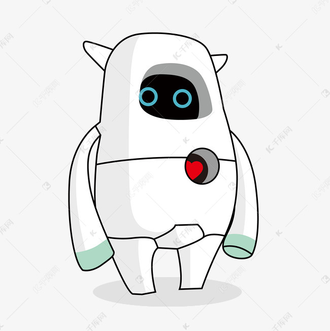 站直的可爱机器人免抠图