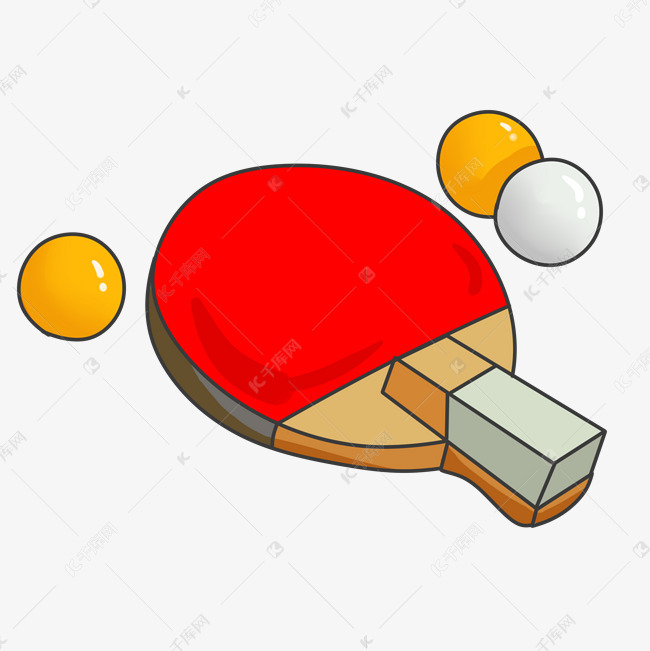 乒乓球插画