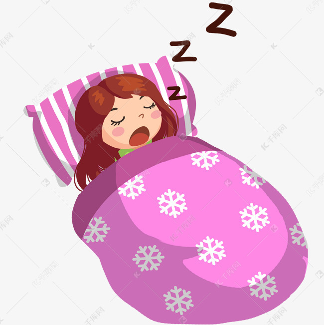 世界睡眠日卡通手绘插画