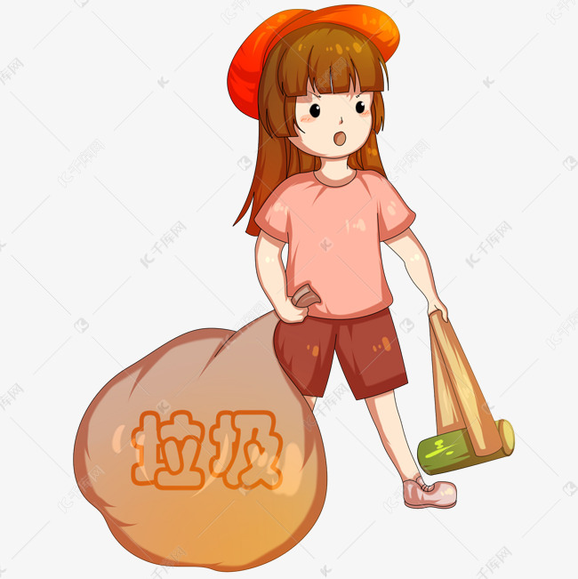 公益捡垃圾的小女孩