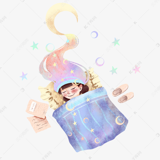 睡觉做梦的小女孩