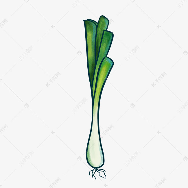 大葱蔬菜手绘卡通元素