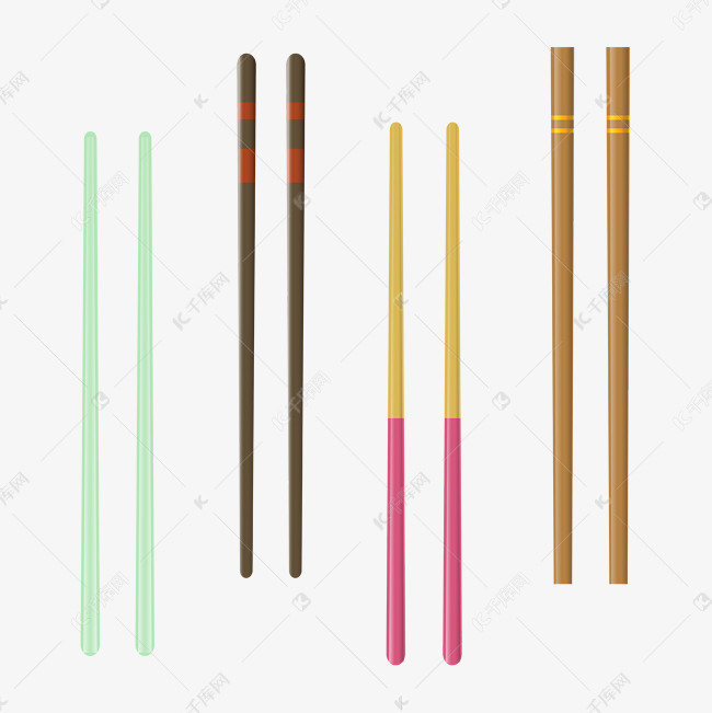 餐具筷子卡通插画