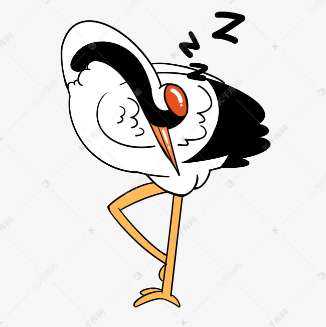 世界睡眠日睡觉的丹顶鹤